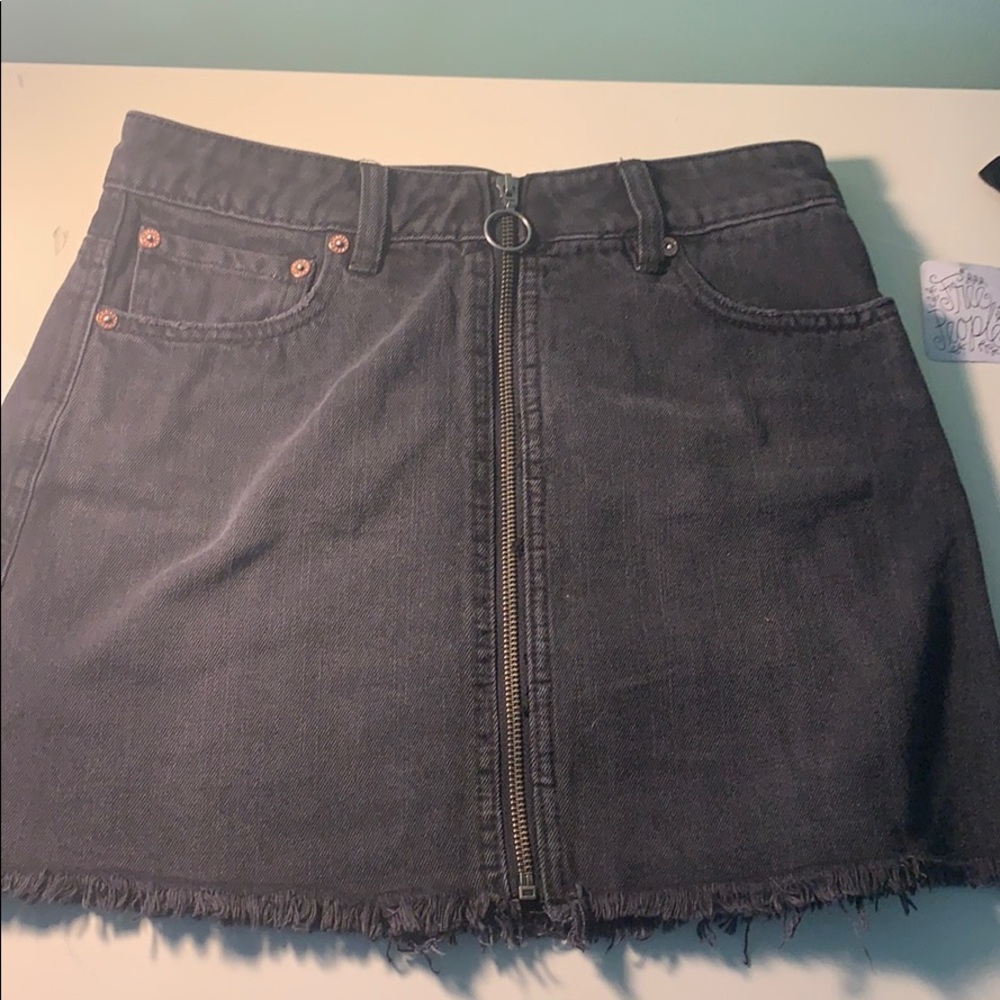Free people black jean skirt